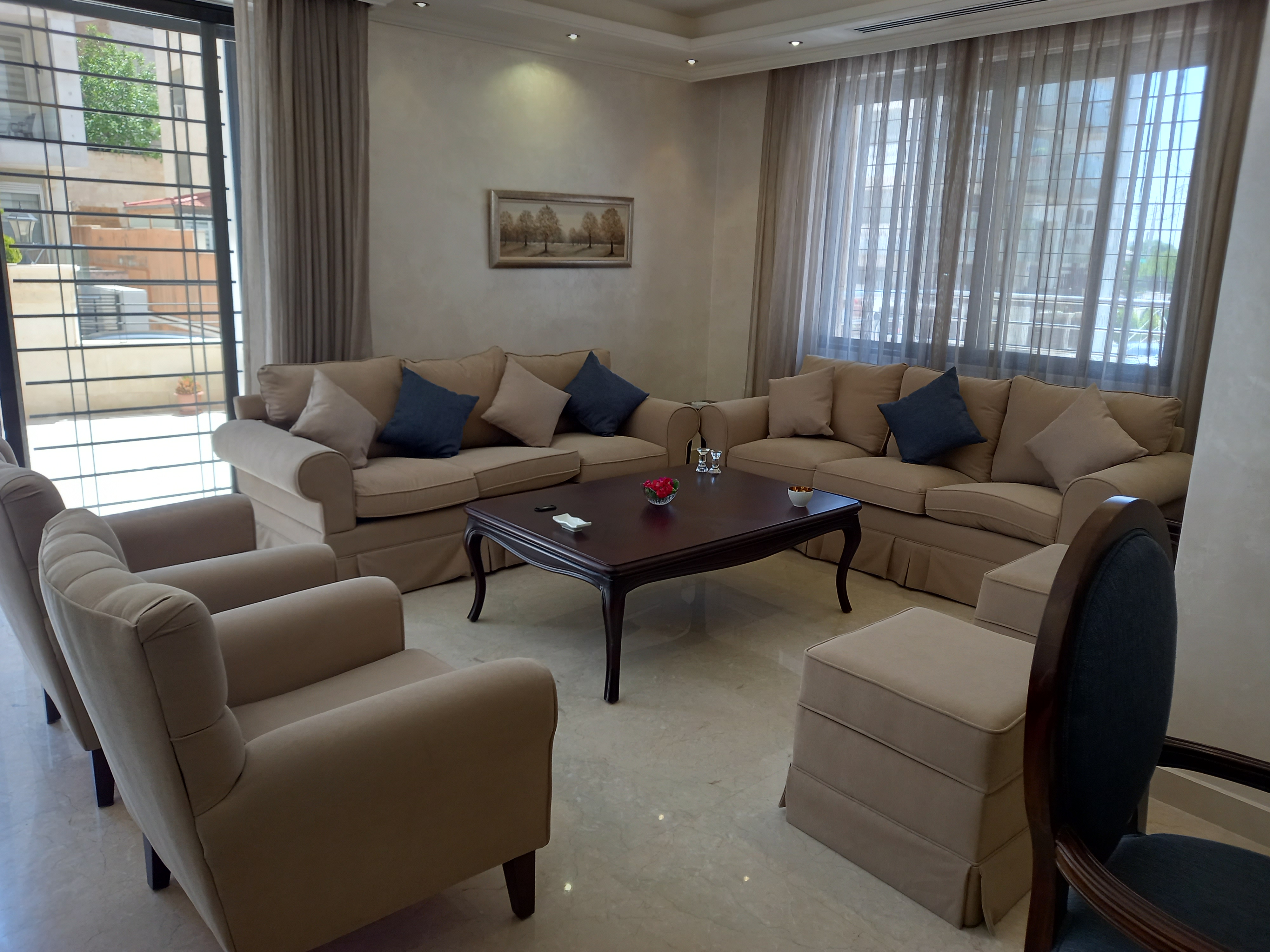 a furnished  ground apartment in Deir Ghbar for rent   - Property Image 2